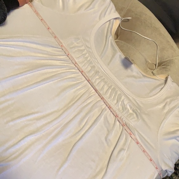 Free People white scoop neck long sleeve ribbed swing tunic length top, small - Picture 11 of 12